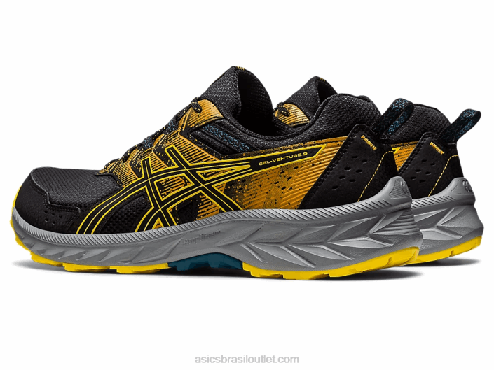 gel-venture 9 462T103 preto/amarelo dourado Asics