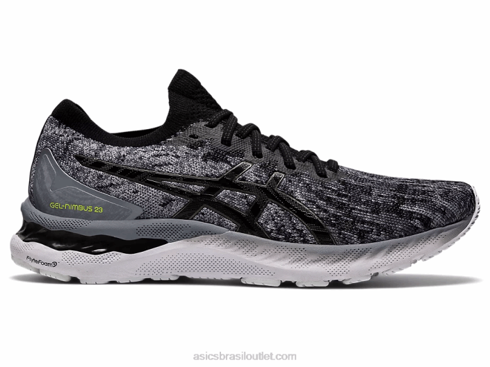 malha gel nimbus 23 462T1884 folha de rocha/preto Asics