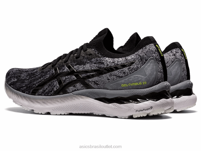 malha gel nimbus 23 462T1884 folha de rocha/preto Asics