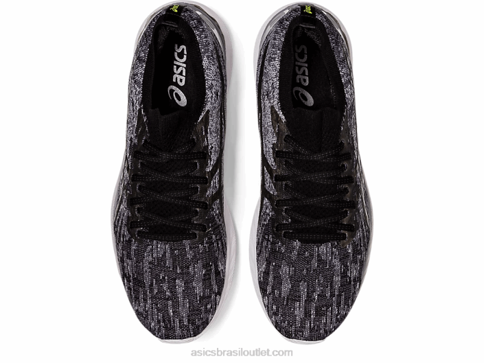 malha gel nimbus 23 462T1884 folha de rocha/preto Asics