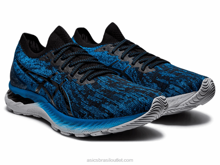 malha gel nimbus 23 462T1895 renascido azul/preto Asics
