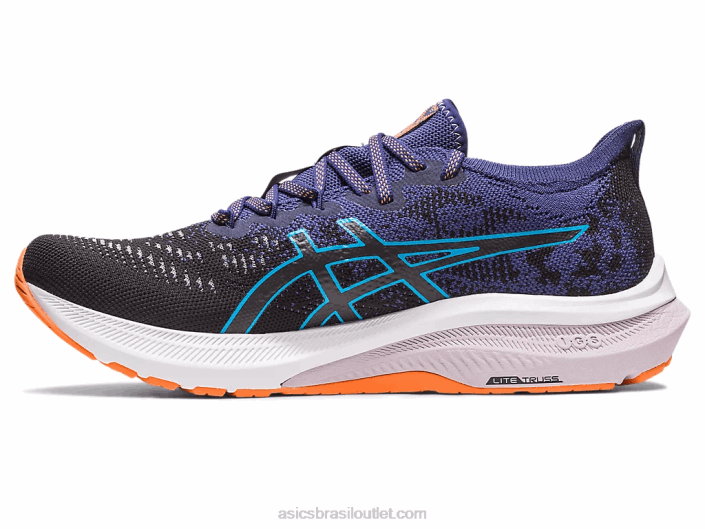 malha gt-2000 11 mk 462T117 preto/azul índigo Asics