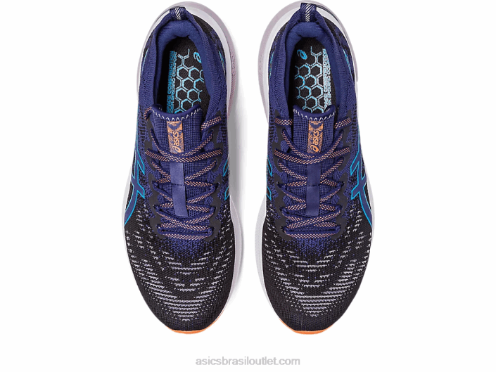 malha gt-2000 11 mk 462T117 preto/azul índigo Asics