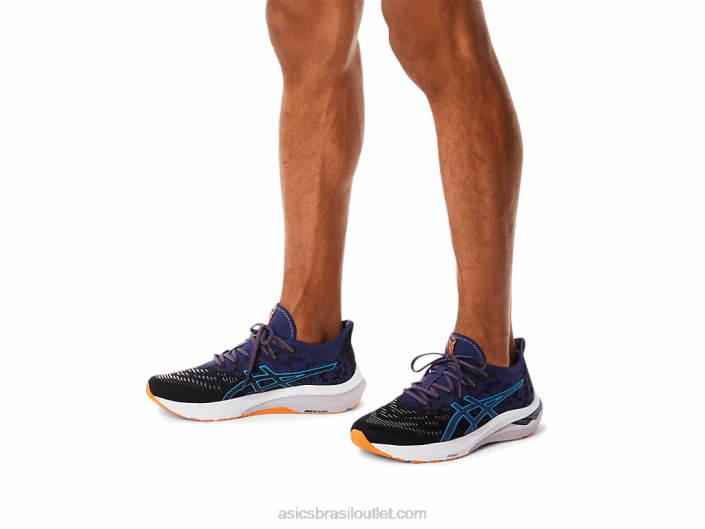 malha gt-2000 11 mk 462T117 preto/azul índigo Asics