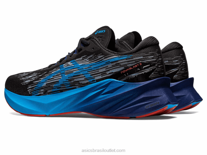 nova explosão 3 462T377 preto/azul ilha Asics