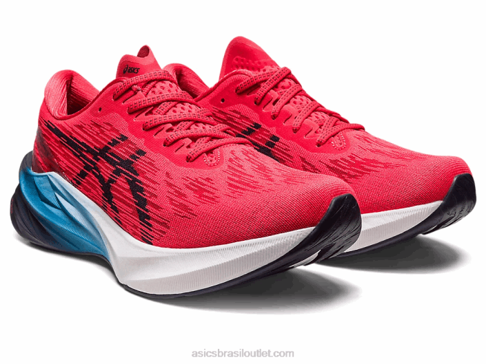 nova explosão 3 462T396 vermelho elétrico/meia-noite Asics
