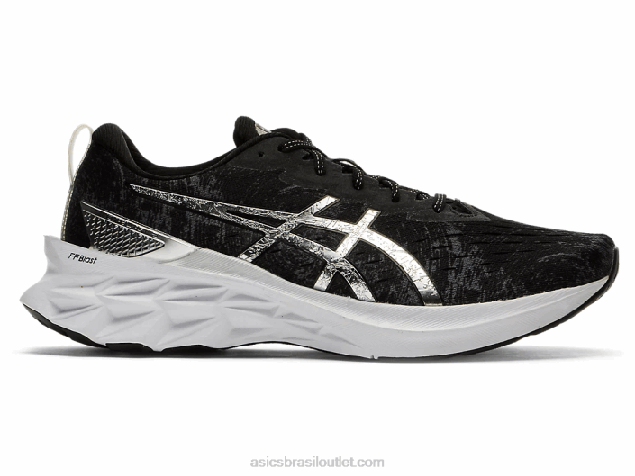 novablast 2 platina 462T1245 cinza transportadora/prata pura Asics