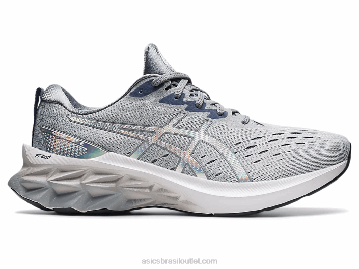 novablast 2 platina 462T1839 piemonte cinza/branco Asics