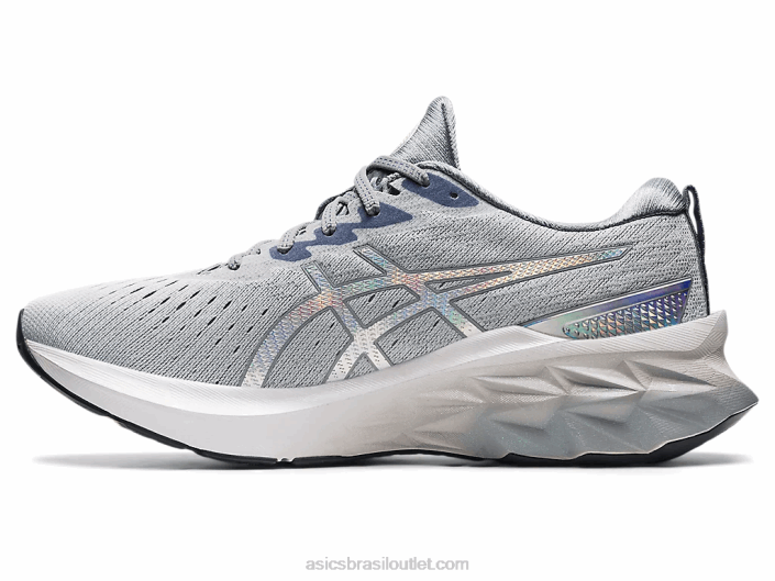 novablast 2 platina 462T1839 piemonte cinza/branco Asics