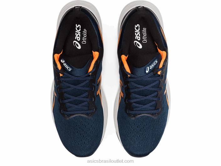 pulso de gel 13 462T1530 azul francês/laranja chocante Asics