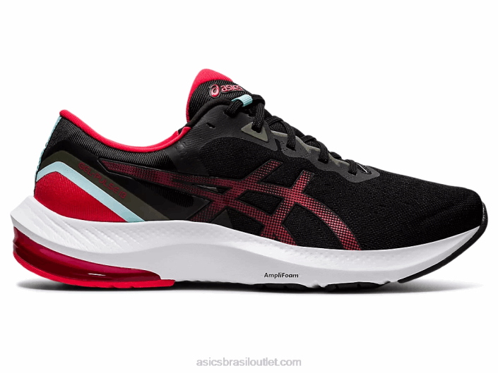 pulso de gel 13 462T1729 preto/vermelho elétrico Asics