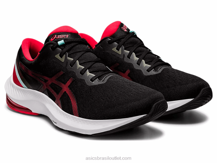pulso de gel 13 462T1729 preto/vermelho elétrico Asics