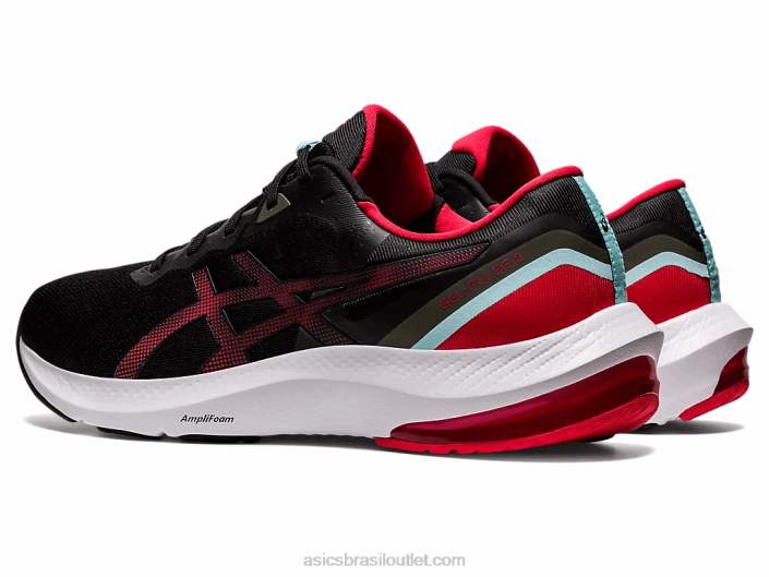 pulso de gel 13 462T1729 preto/vermelho elétrico Asics