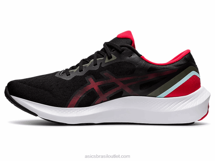pulso de gel 13 462T1729 preto/vermelho elétrico Asics