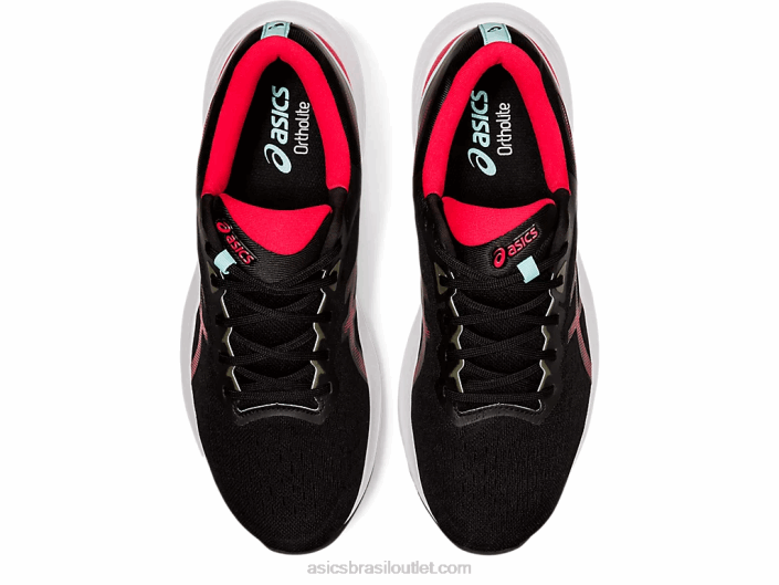 pulso de gel 13 462T1729 preto/vermelho elétrico Asics