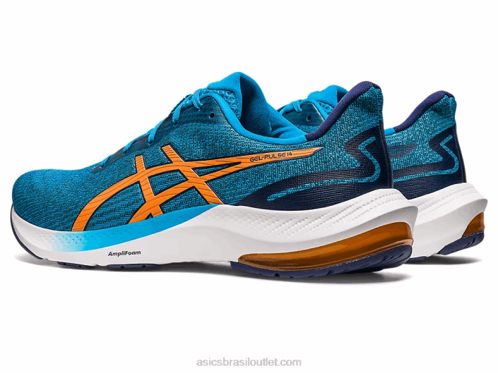 pulso de gel 14 462T437 ilha azul/sol pêssego Asics