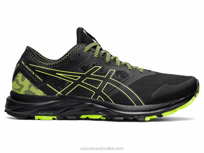 trilha de excitação de gel 462T1582 preto/verde perigoso Asics