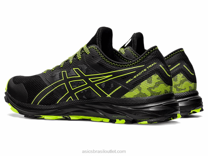 trilha de excitação de gel 462T1582 preto/verde perigoso Asics