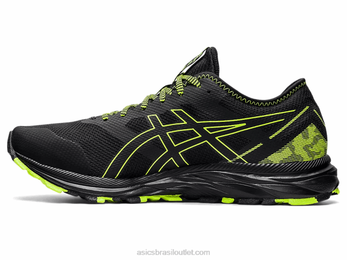 trilha de excitação de gel 462T1582 preto/verde perigoso Asics