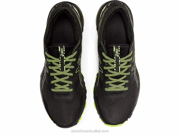 trilha de excitação de gel 462T1582 preto/verde perigoso Asics