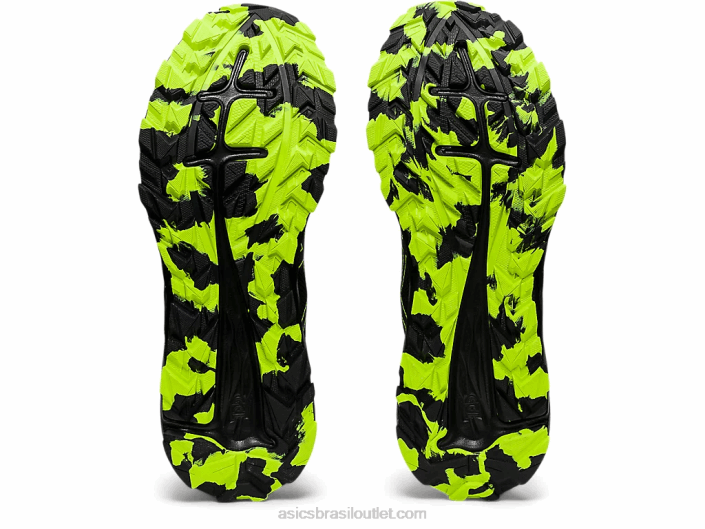 trilha de excitação de gel 462T1582 preto/verde perigoso Asics