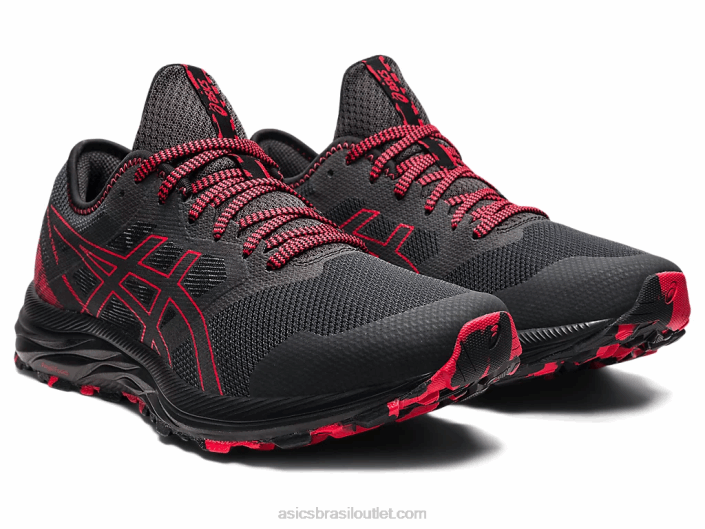 trilha de excitação de gel 462T1734 cinza grafite/vermelho elétrico Asics