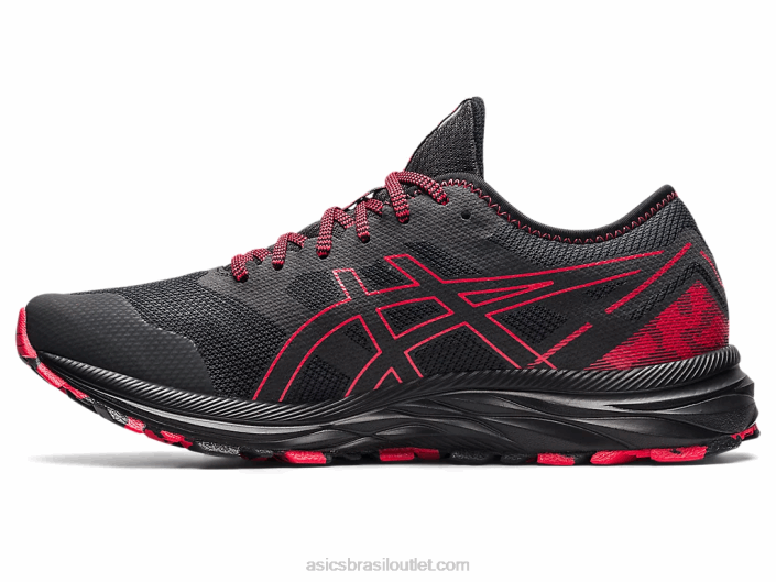 trilha de excitação de gel 462T1734 cinza grafite/vermelho elétrico Asics