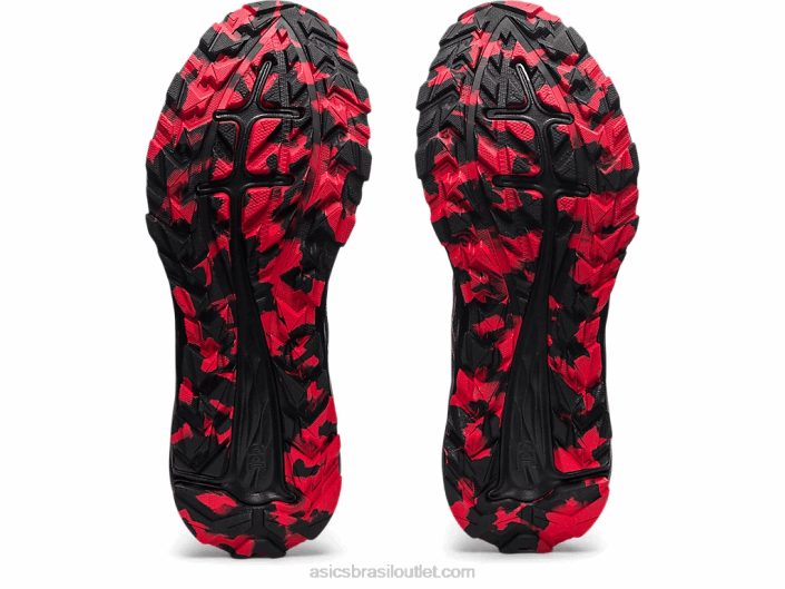 trilha de excitação de gel 462T1734 cinza grafite/vermelho elétrico Asics