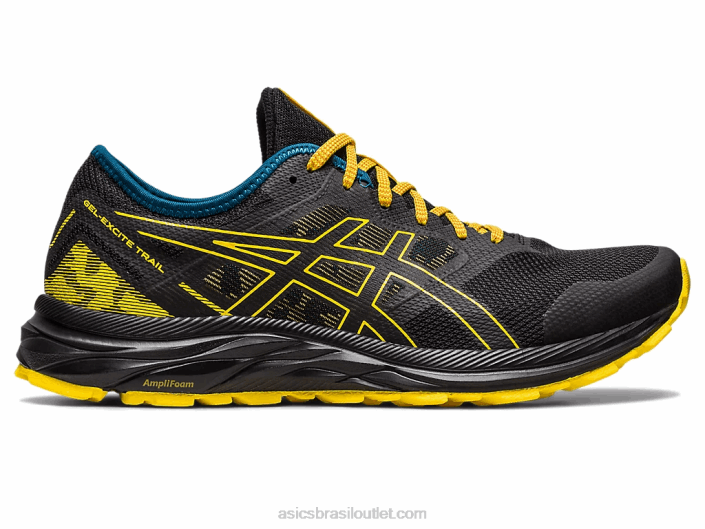 trilha de excitação de gel 462T353 preto/amarelo dourado Asics