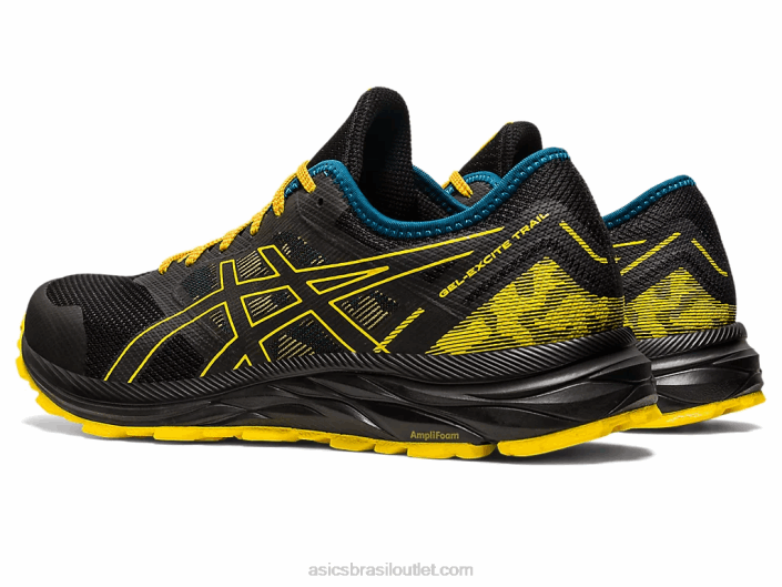 trilha de excitação de gel 462T353 preto/amarelo dourado Asics