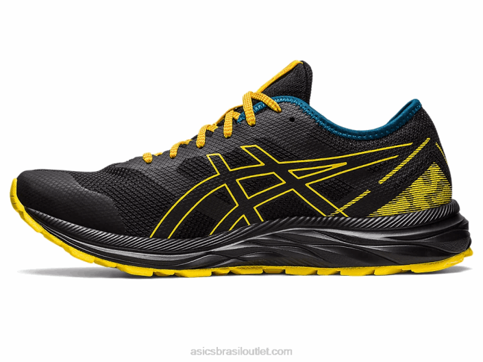 trilha de excitação de gel 462T353 preto/amarelo dourado Asics