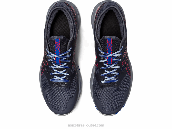trilha de excitação de gel 462T357 transportadora cinza/vermelho elétrico Asics