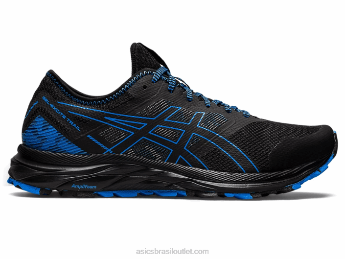 trilha de excitação de gel 462T904 costa preta/azul Asics