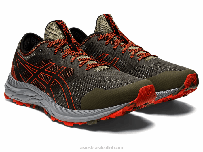 trilha de excitação de gel 462T910 manto verde/tomate cereja Asics