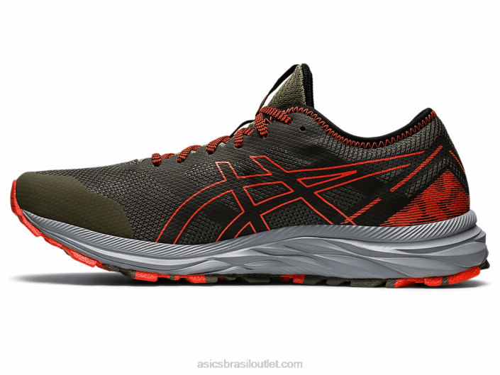 trilha de excitação de gel 462T910 manto verde/tomate cereja Asics