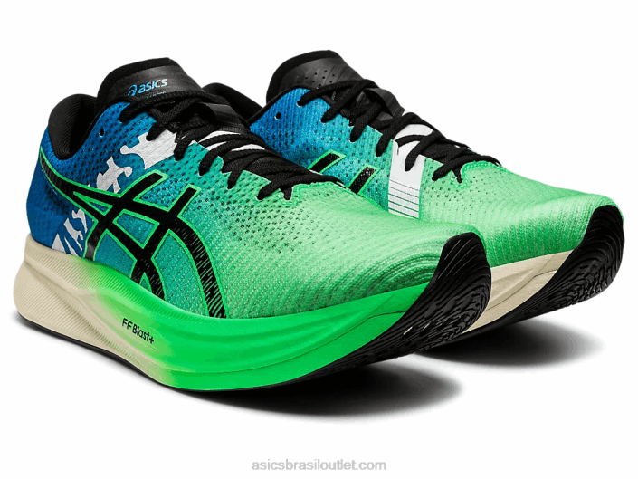 velocidade mágica 2 ekiden 462T846 folha nova/preta Asics