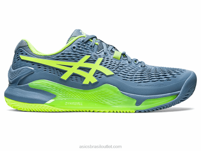 argila de resolução de gel 9 462T398 azul aço/verde perigoso Asics