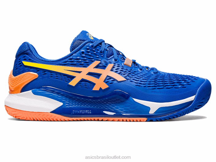 argila de resolução de gel 9 462T89 atum azul/sol pêssego Asics
