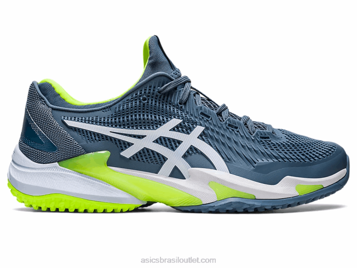 corte ff 3 oc 462T546 aço azul/branco Asics