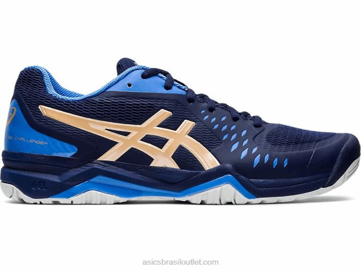 desafio de gel 12 462T2108 casaco de pavão/champanhe Asics