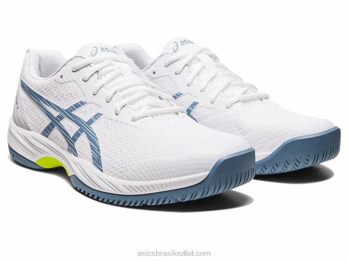 jogo de gel 9 462T410 branco/azul aço Asics