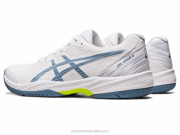 jogo de gel 9 462T410 branco/azul aço Asics