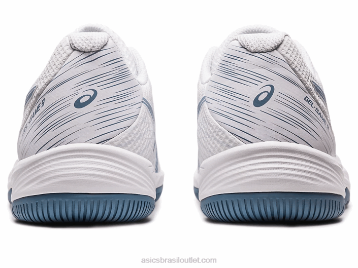 jogo de gel 9 462T410 branco/azul aço Asics
