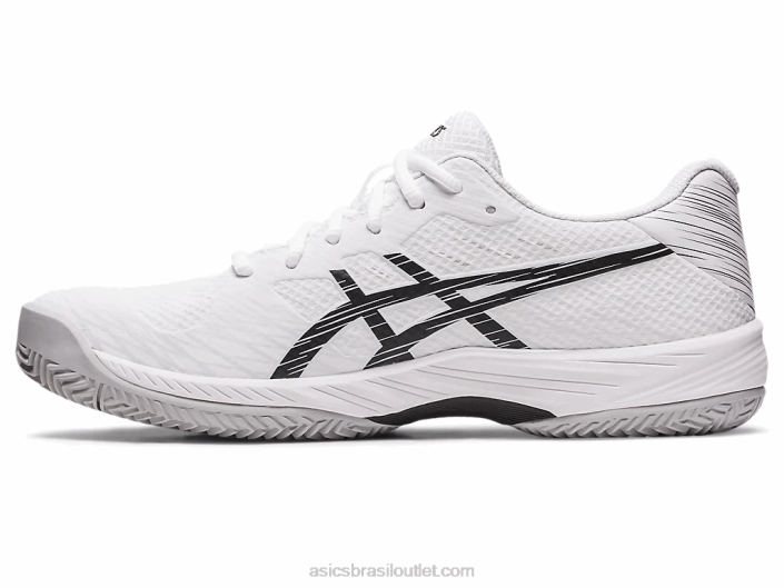 jogo de gel 9 clay/oc 462T432 Branco preto Asics