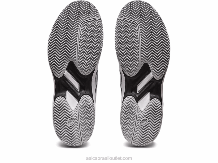 jogo de gel 9 clay/oc 462T432 Branco preto Asics