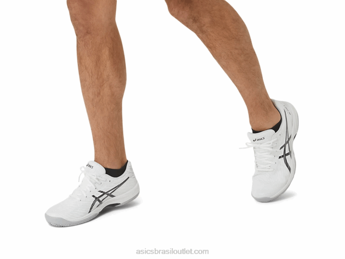 jogo de gel 9 clay/oc 462T432 Branco preto Asics