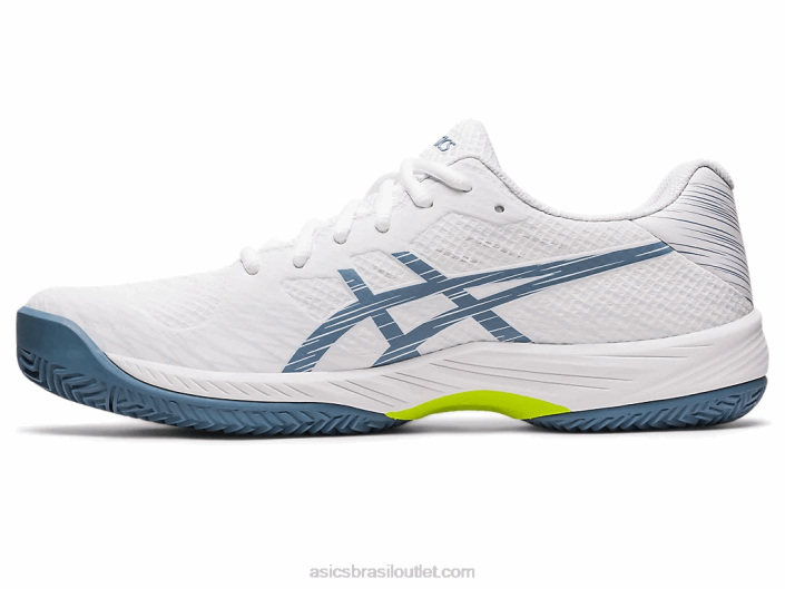 jogo de gel 9 clay/oc 462T439 branco/azul aço Asics