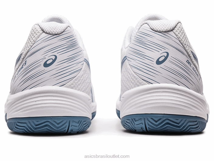 jogo de gel 9 clay/oc 462T439 branco/azul aço Asics