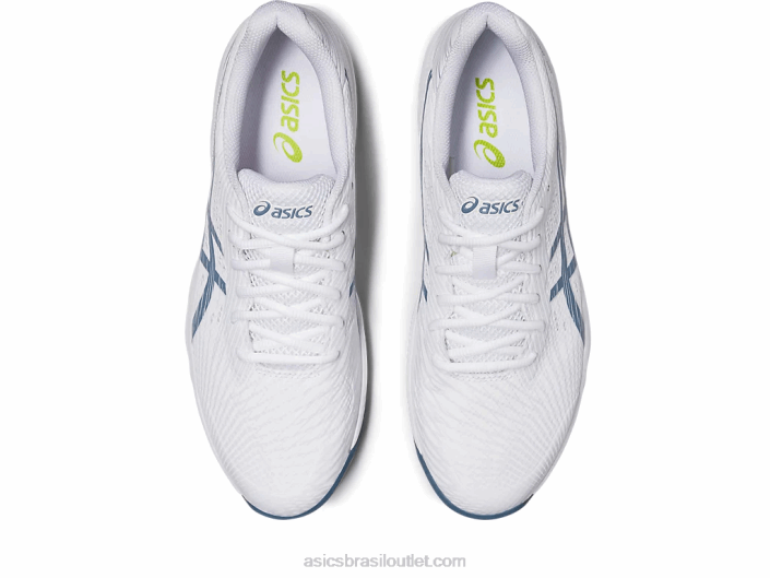 jogo de gel 9 clay/oc 462T439 branco/azul aço Asics