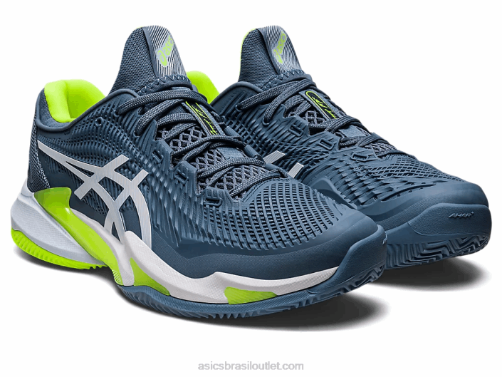 quadra ff 3 saibro 462T352 aço azul/branco Asics